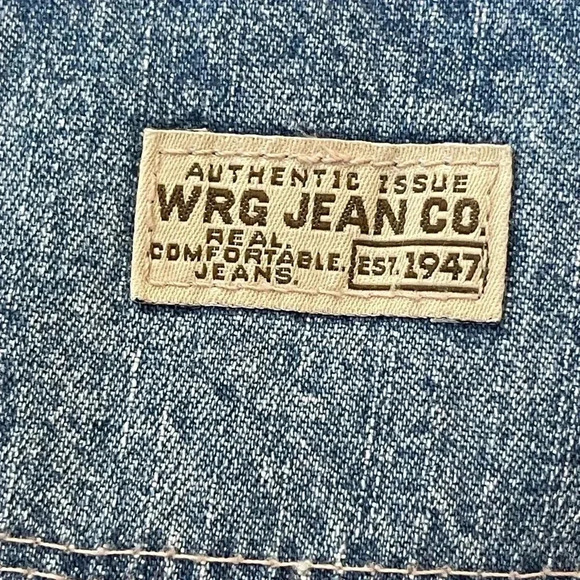 WRG jeans co Carpenter Baggy Wide Fit Blue Jeans 38 x 32 - Picture 10 of 14